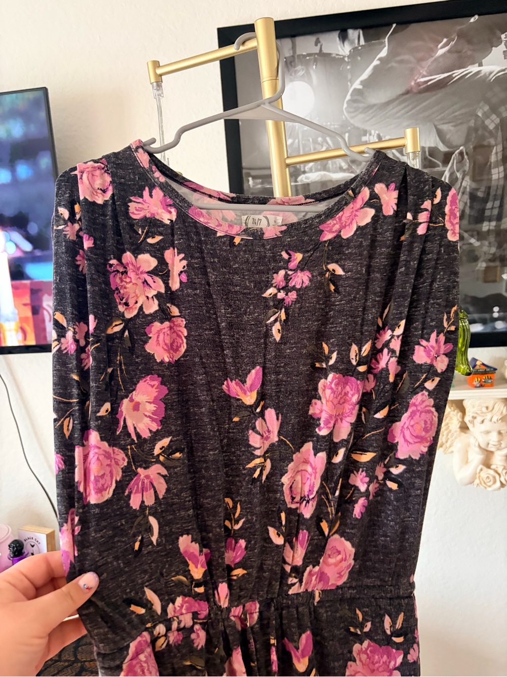 Maurices 24/7 Floral Maxi Dress size medium